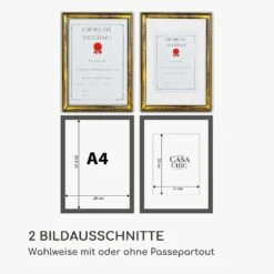 Lancaster Bilderrahmen Rechteckig DIN A4 Fotos Passepartout Holz -Haushaltsgeräte Geschäft 10039314 de 0007 logo