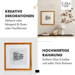 Bristol Bilderrahmen Glasscheibe 30 X 30 Cm Mit Passepartout Echtholz -Haushaltsgeräte Geschäft 10039323 de 0003 usp