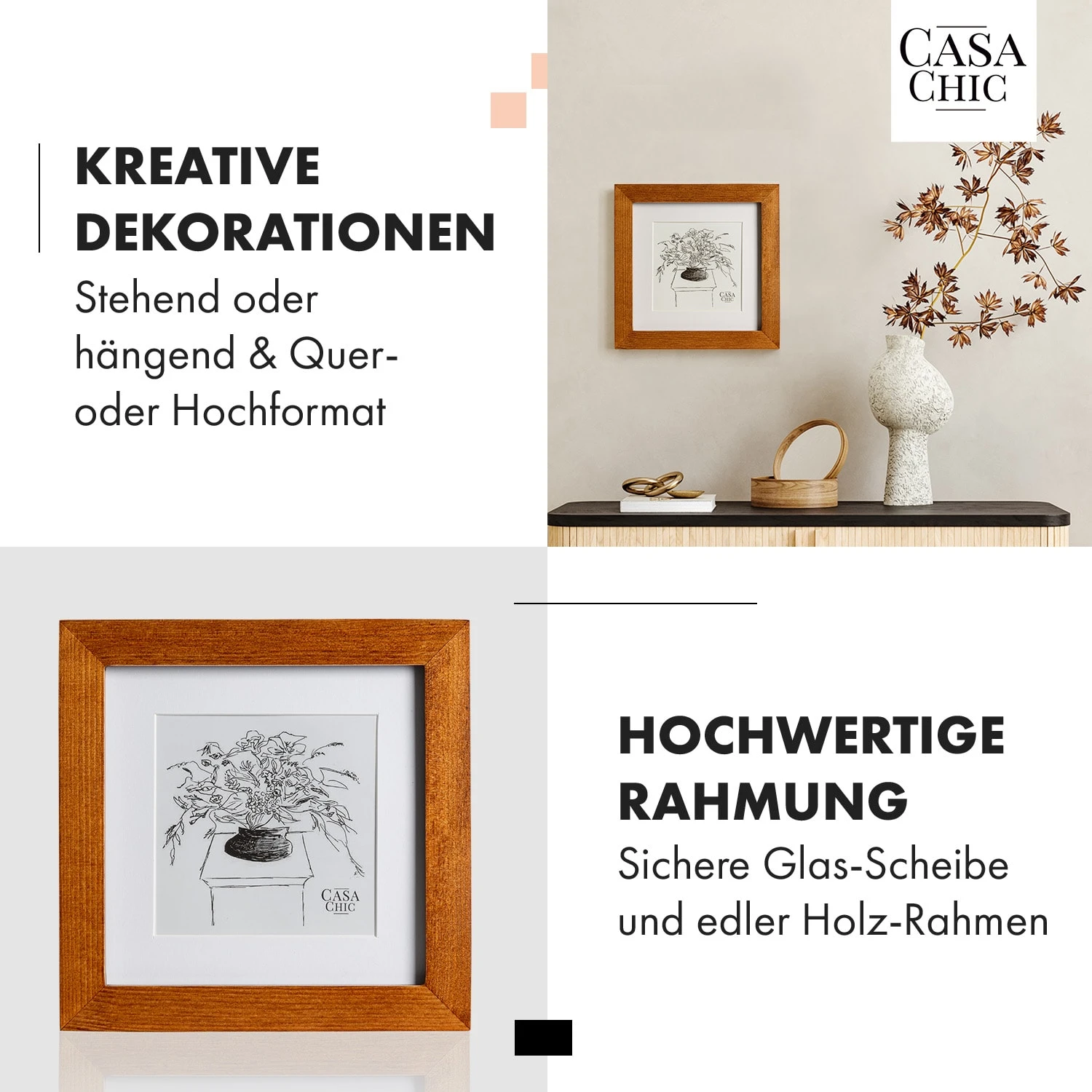 Bristol Bilderrahmen Glasscheibe 15 X 15 Cm Mit Passepartout Echtholz 3 Bristol Bilderrahmen Glasscheibe 15 X 15 Cm Mit Passepartout Echtholz – Bild 3