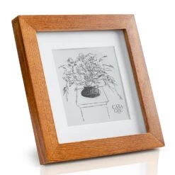 Bristol Bilderrahmen Glasscheibe 15 X 15 Cm Mit Passepartout Echtholz