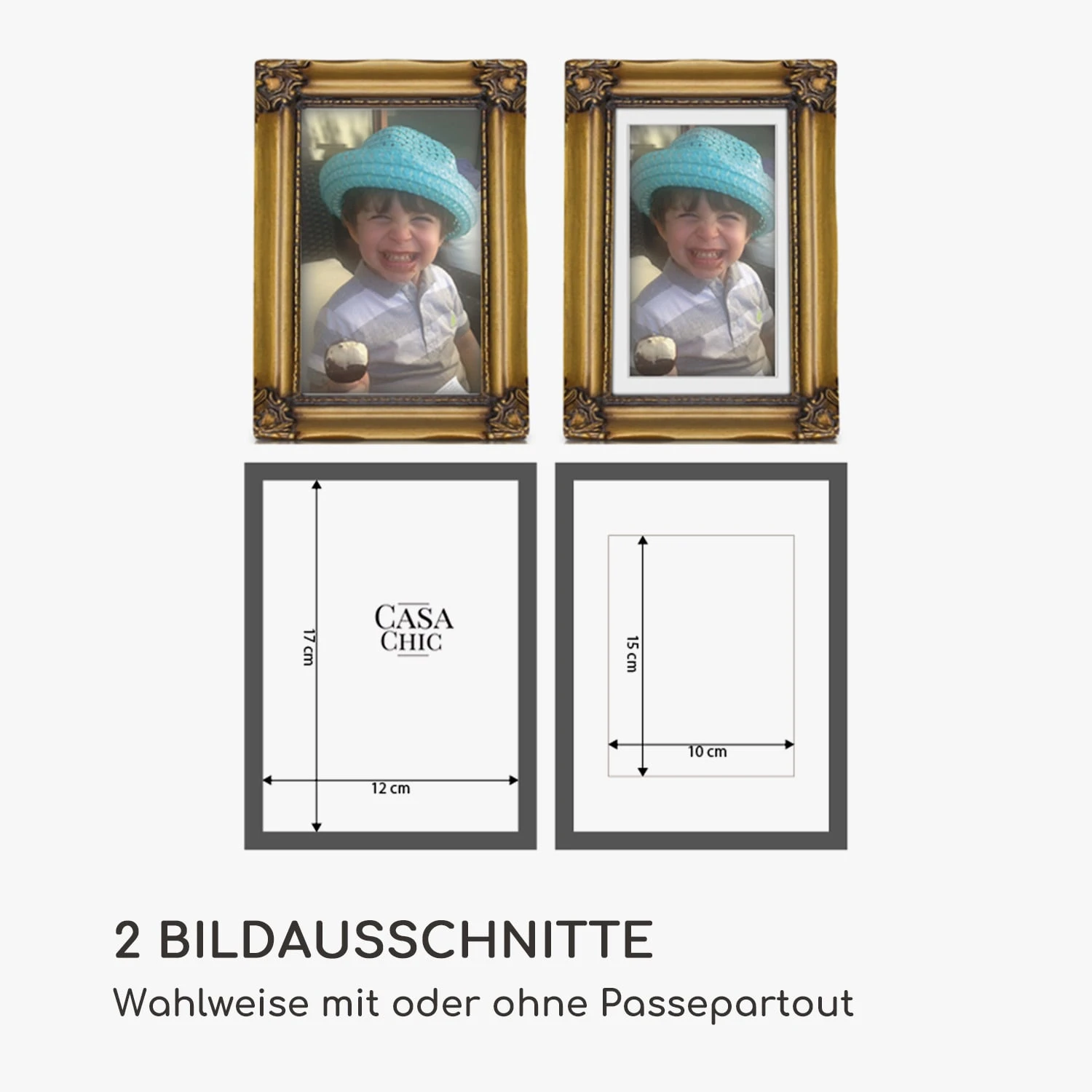 Regent Bilderrahmen Rechteckig 17 X 12 Cm Fotos Passepartout Glas Rokoko 6 Regent Bilderrahmen Rechteckig 17 X 12 Cm Fotos Passepartout Glas Rokoko – Bild 6