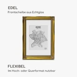 Regent Bilderrahmen Rechteckig A4 Fotos Passepartout Glas Rokoko -Haushaltsgeräte Geschäft 10039340 de 0003 logo