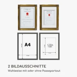 Regent Bilderrahmen Rechteckig A4 Fotos Passepartout Glas Rokoko -Haushaltsgeräte Geschäft 10039340 de 0006 logo
