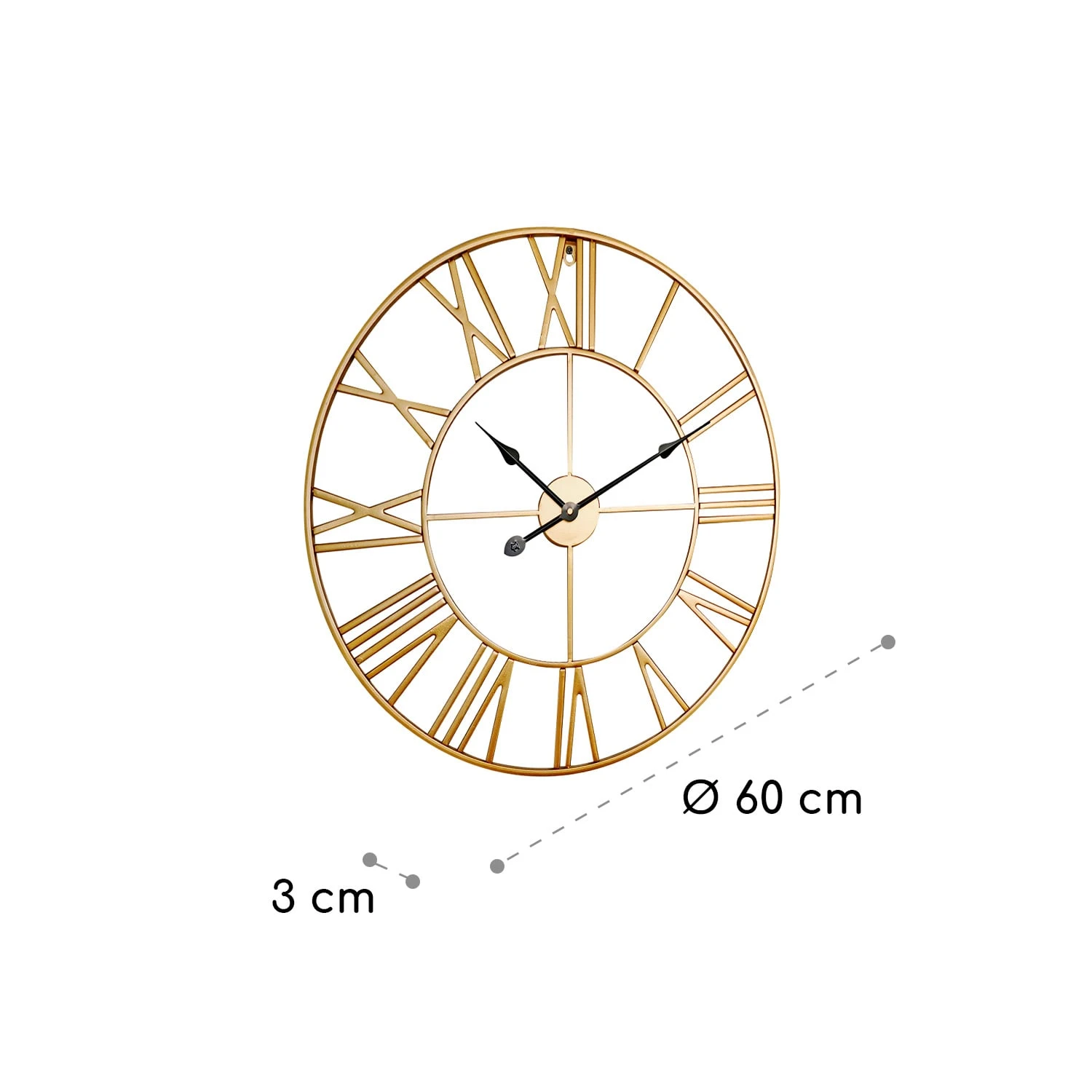 Queensway 60 Wanduhr Metallrahmen Geräuschlos Ø 60 Cm 7 Queensway 60 Wanduhr Metallrahmen Geräuschlos Ø 60 Cm – Bild 7