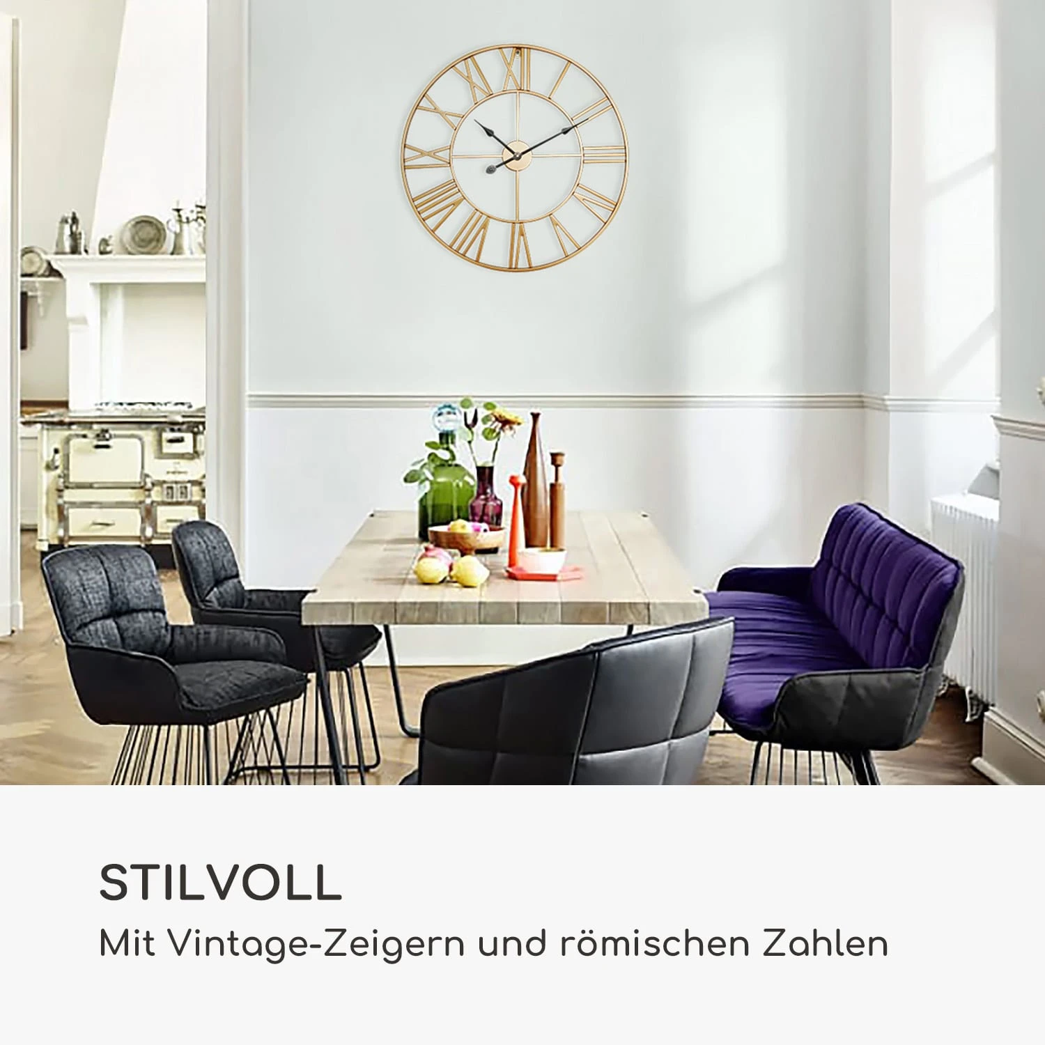 Queensway 80 Wanduhr Metallrahmen Geräuschlos Ø 76 Cm 2 Queensway 80 Wanduhr Metallrahmen Geräuschlos Ø 76 Cm – Bild 2