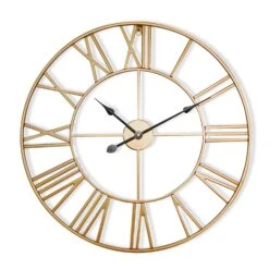 Queensway 80 Wanduhr Metallrahmen Geräuschlos Ø 76 Cm