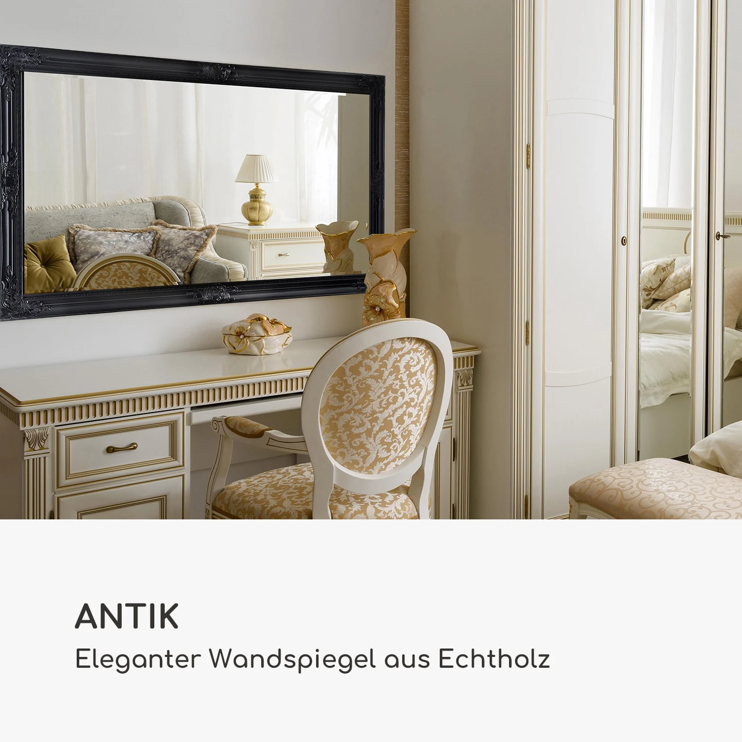 Wembley Wandspiegel Echtholz Rechteckig 140 X 75 Cm 2 Wembley Wandspiegel Echtholz Rechteckig 140 X 75 Cm – Bild 2