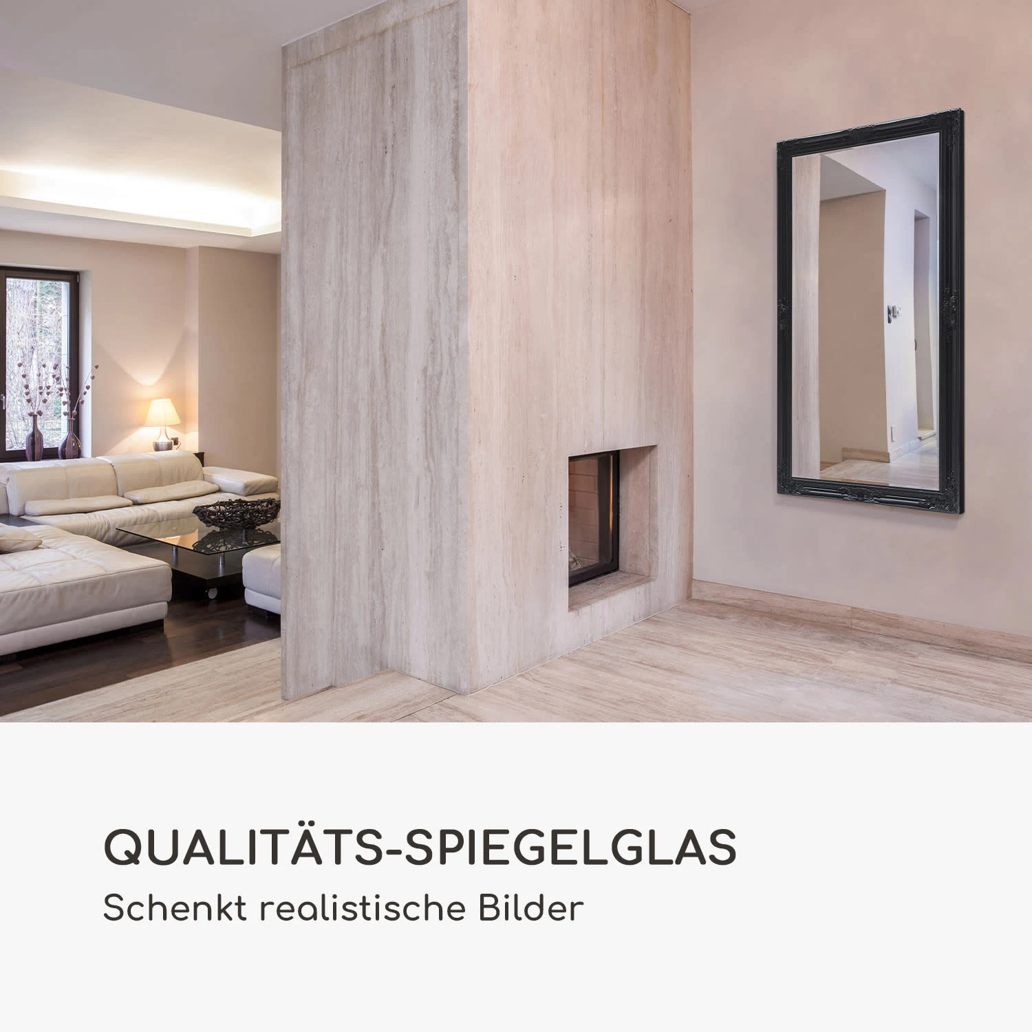 Wembley Wandspiegel Echtholz Rechteckig 140 X 75 Cm 4 Wembley Wandspiegel Echtholz Rechteckig 140 X 75 Cm – Bild 4