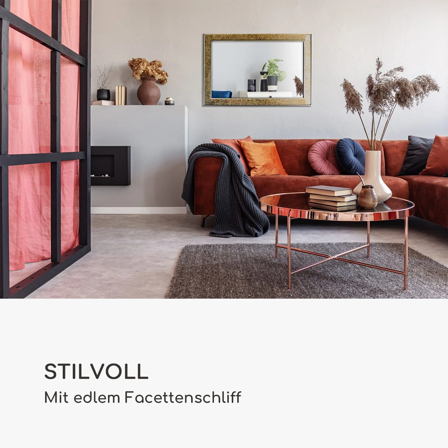 Watford Wandspiegel 90 X 60 Cm Echtholz Glasfliesen Mit Mosaikeffekt 3 Watford Wandspiegel 90 X 60 Cm Echtholz Glasfliesen Mit Mosaikeffekt – Bild 3