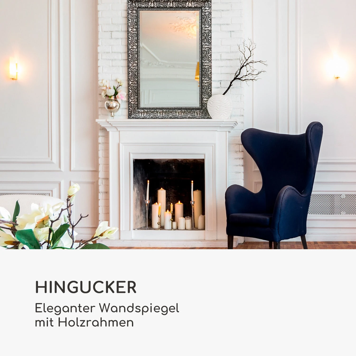 Manresa Wandspiegel Holzrahmen Rechteckig 90 X 60 Cm Vintage 5 Manresa Wandspiegel Holzrahmen Rechteckig 90 X 60 Cm Vintage – Bild 5