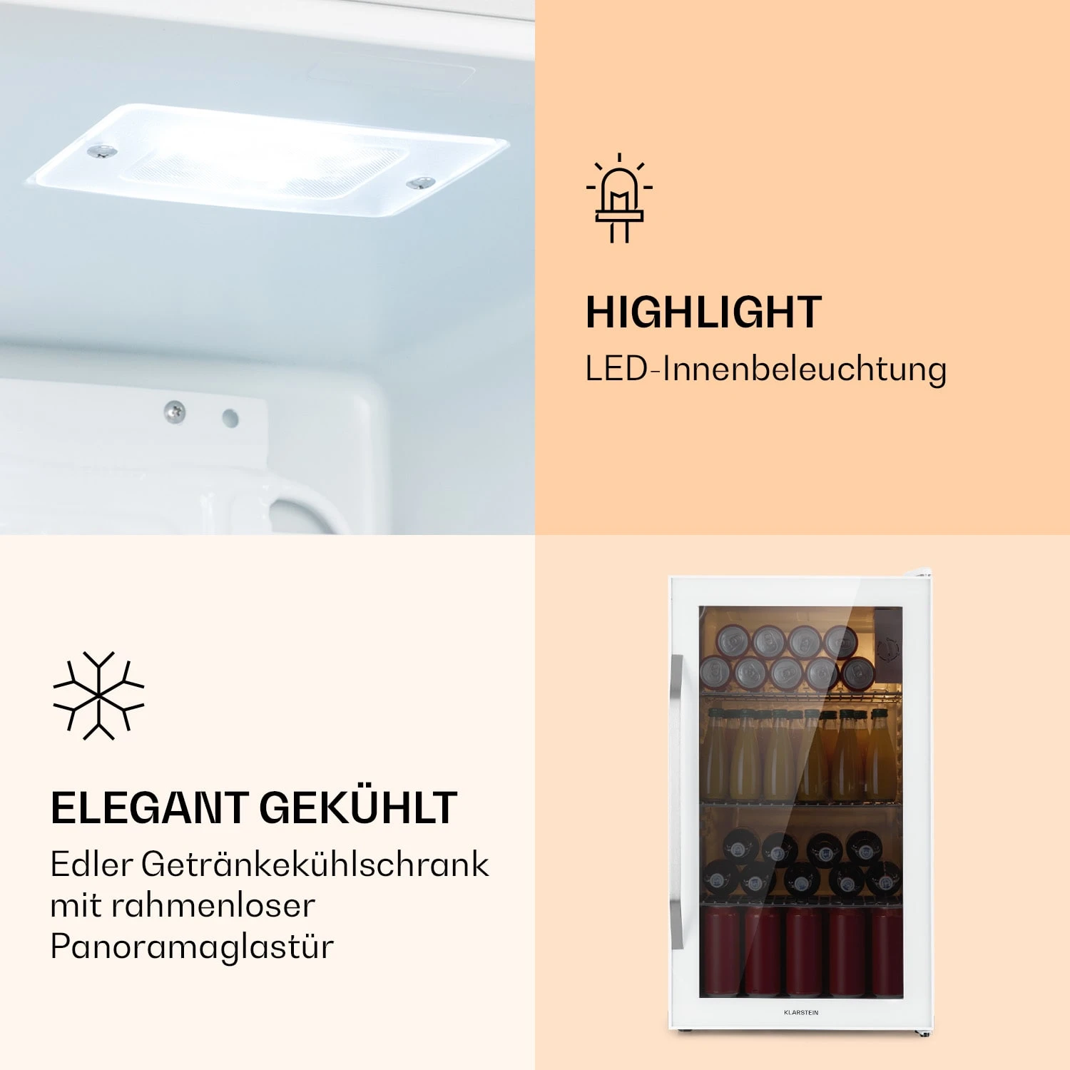 Beersafe XXL Quartz Kühlschrank 80 Liter 3 Böden Panoramaglastür 4 Beersafe XXL Quartz Kühlschrank 80 Liter 3 Böden Panoramaglastür – Bild 4