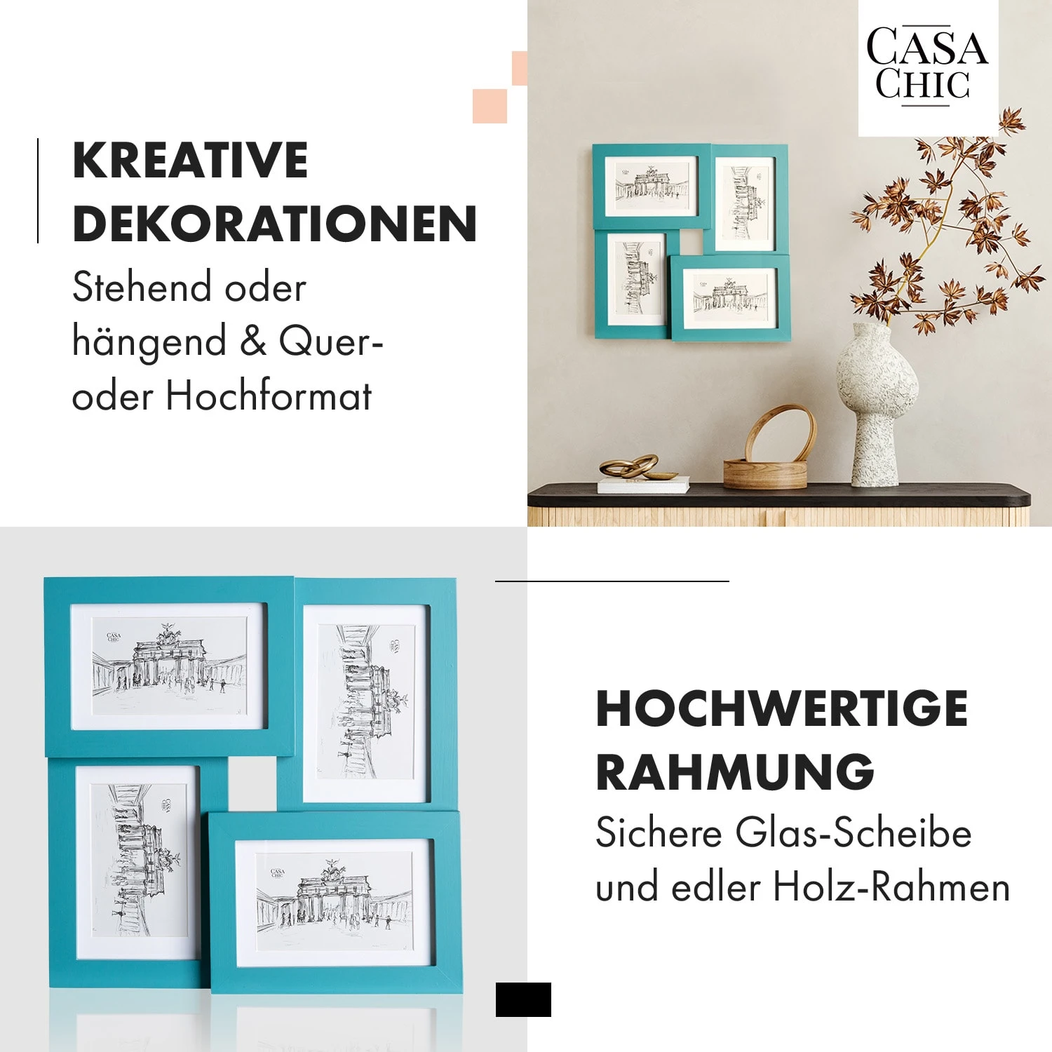 Woodford Bilderrahmen Quadratisch 4er-Rahmen 15 X 10 Cm Passepartout Holz 3 Woodford Bilderrahmen Quadratisch 4er-Rahmen 15 X 10 Cm Passepartout Holz – Bild 3