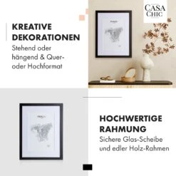 Bristol Bilderrahmen Glasscheibe 30 X 40 Cm Mit Passepartout Echtholz -Haushaltsgeräte Geschäft 10039484 de 0003 usp