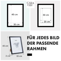 Bristol Bilderrahmen Glasscheibe 30 X 40 Cm Mit Passepartout Echtholz -Haushaltsgeräte Geschäft 10039484 de 0005 usp