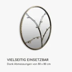 Berkeley Wandspiegel Metallrahmen Rund  Ø 80 Cm Zweig-Design -Haushaltsgeräte Geschäft 10039502 de 0004 logo