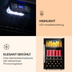 Beersafe 5XL Kühlschrank 148 Liter 3 Böden Panoramaglastür Edelstahl -Haushaltsgeräte Geschäft 10039512 de 0004 logo