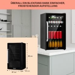 Beersafe 3XL Onyx Kühlschrank 98 Liter 4 Böden Panoramaglastür 12 Beersafe 3XL Onyx Kühlschrank 98 Liter 4 Böden Panoramaglastür -Haushaltsgeräte Geschäft 10039655 DE 0006 usp
