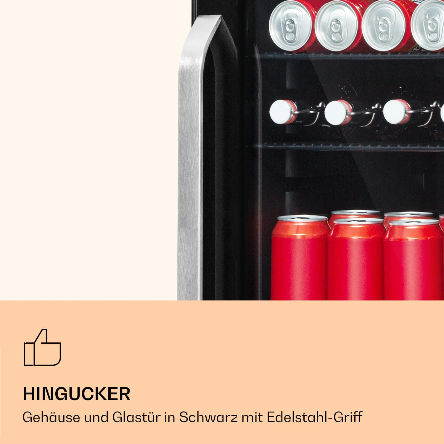 Beersafe 3XL Onyx Kühlschrank 98 Liter 4 Böden Panoramaglastür 3 Beersafe 3XL Onyx Kühlschrank 98 Liter 4 Böden Panoramaglastür – Bild 3