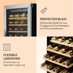 Klarstein Vinamour 77 Duo Weinkühlschrank 191 Liter 5 - 20 °C 2 Kühlzonen 13 Klarstein Vinamour 77 Duo Weinkühlschrank 191 Liter 5 - 20 °C 2 Kühlzonen -Haushaltsgeräte Geschäft 10039771 de 0005 logo