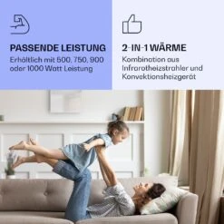 La Palma 500 Smart 2-in-1 Heizgerät Infrarot Konvektor 60x60cm 500W Spiegelfront -Haushaltsgeräte Geschäft 10039828 de 0004 logo