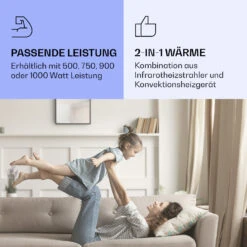 La Palma 750 Smart 2-in-1 Heizgerät Infrarot Konvektor 85x60cm 750W Spiegelfront -Haushaltsgeräte Geschäft 10039831 de 0004 logo