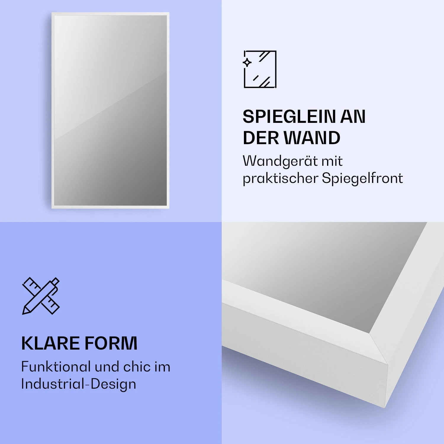 La Palma 1000 Smart 2-in-1 Heizgerät Infrarot Konvektor 120x60cm 1000W Spiegel 3 La Palma 1000 Smart 2-in-1 Heizgerät Infrarot Konvektor 120x60cm 1000W Spiegel – Bild 3