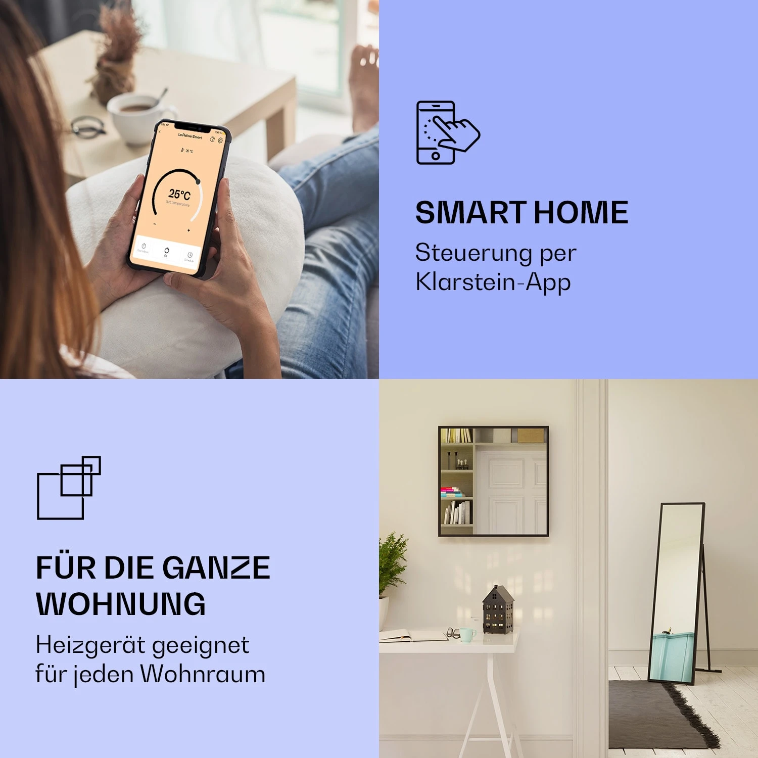 La Palma 900 Smart Infrarotstrahler Konvektor 40x160cm 900W Spiegel Standfuß 3 La Palma 900 Smart Infrarotstrahler Konvektor 40x160cm 900W Spiegel Standfuß – Bild 3