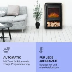 Dukono Elektrokamin 1800 W LED-Flammen Heizlüfter Timer Holzfach -Haushaltsgeräte Geschäft 10039850 de 0006 logo