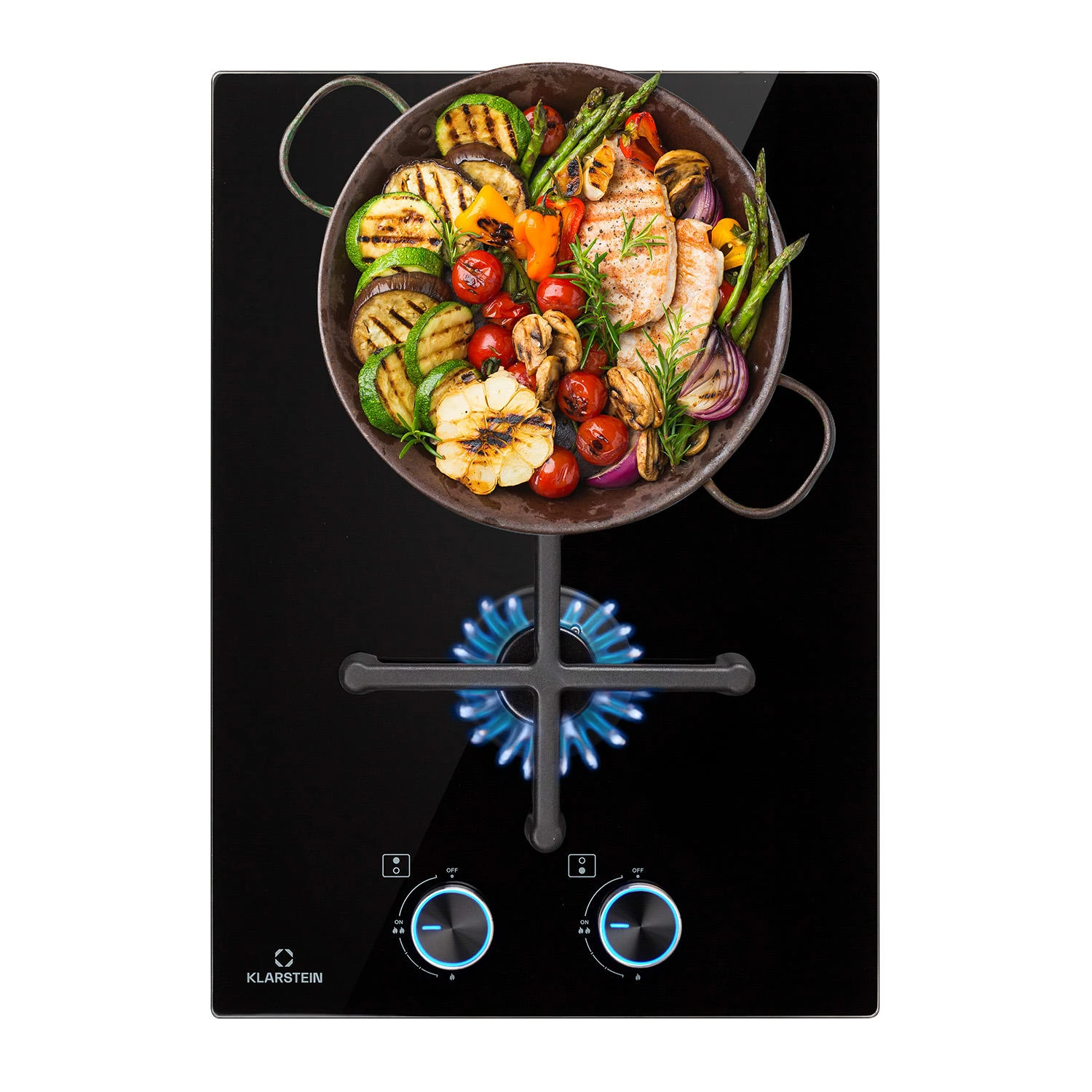 Illuminosa Domino Gaskochfeld 2-flammig Sabaf-Brenner Glaskeramik 1 Illuminosa Domino Gaskochfeld 2-flammig Sabaf-Brenner Glaskeramik