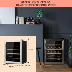 Vinamour 16 Uno Weinkühlschrank 16Fl./42l 5-18°C 41dB Glas -Haushaltsgeräte Geschäft 10039897 de 0006 usp