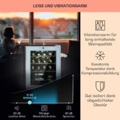 Shiraz 16 Quartz Weinkühlschrank 42l Touch-Bedienfeld 160 W 5-18 °C -Haushaltsgeräte Geschäft 10039901 DE 0004 usp