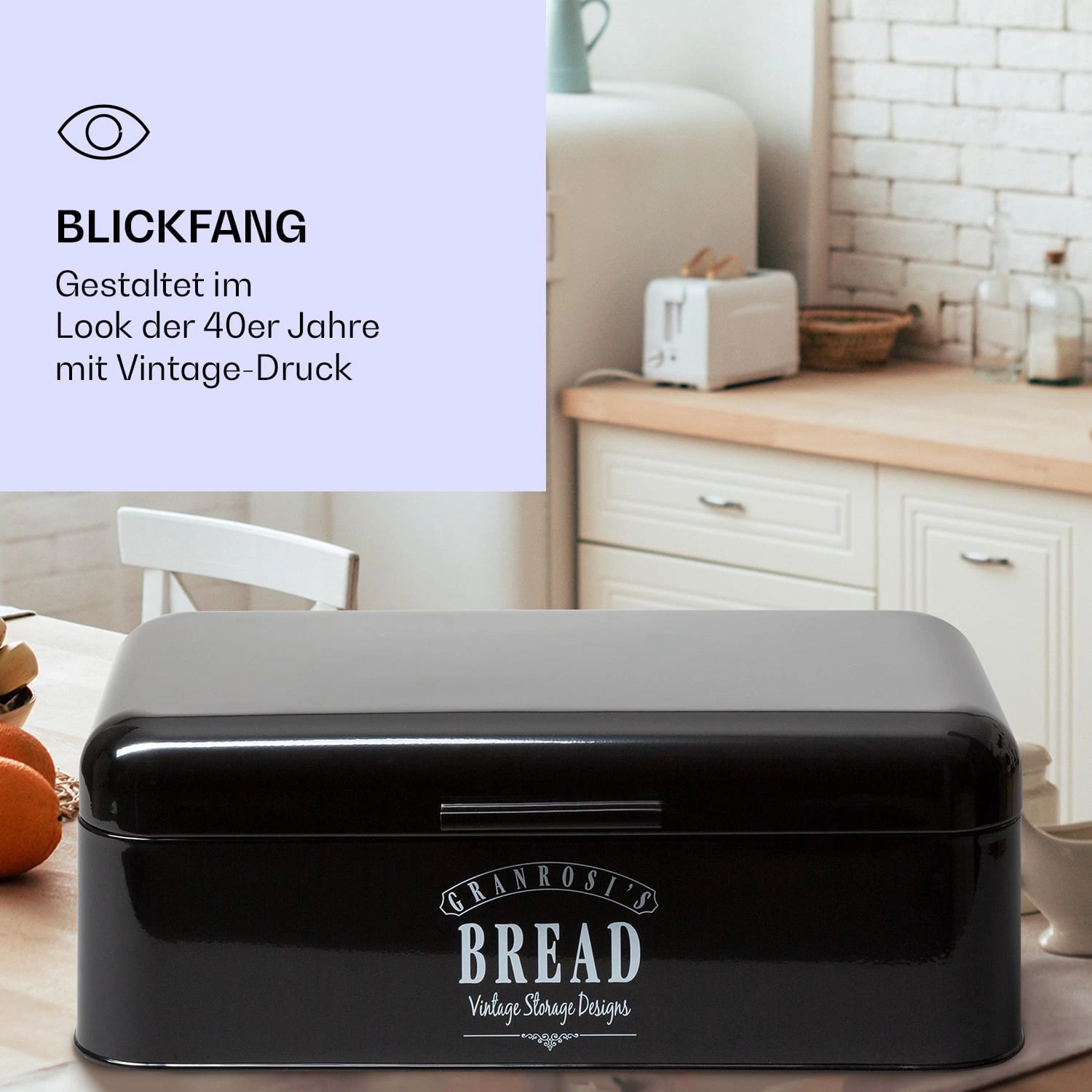 Delaware Brotkasten Metall 42 X 16 X 24,5 Cm Klappdeckel Lüftungslöcher 4 Delaware Brotkasten Metall 42 X 16 X 24,5 Cm Klappdeckel Lüftungslöcher – Bild 4