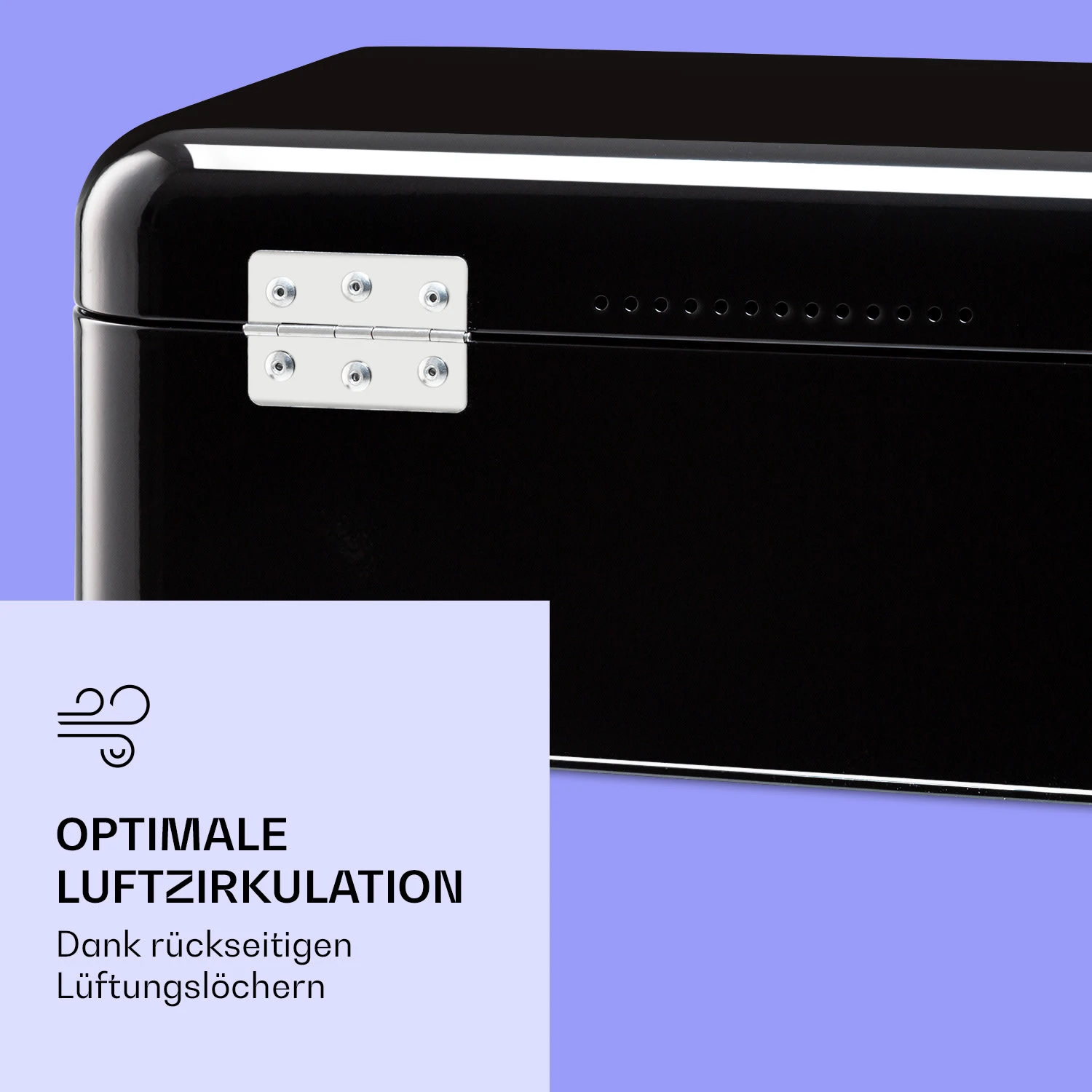 Delaware Brotkasten Metall 42 X 16 X 24,5 Cm Klappdeckel Lüftungslöcher 5 Delaware Brotkasten Metall 42 X 16 X 24,5 Cm Klappdeckel Lüftungslöcher – Bild 5