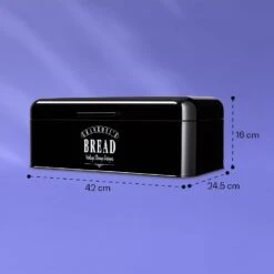 Delaware Brotkasten Metall 42 X 16 X 24,5 Cm Klappdeckel Lüftungslöcher 11 Delaware Brotkasten Metall 42 X 16 X 24,5 Cm Klappdeckel Lüftungslöcher -Haushaltsgeräte Geschäft 10039909 yy 0006 dimensions