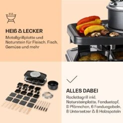 Entrecote 2-in-1 Raclette-Grill & Fondue Naturstein 1100W 8 Personen -Haushaltsgeräte Geschäft 10039922 de 0005 logo