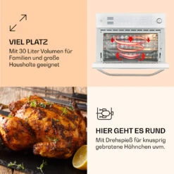Vigor Air Heißluftfritteuse 1800 W 30 Liter 18 Programme -Haushaltsgeräte Geschäft 10039941 de 0005 logo