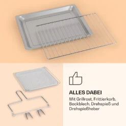 Vigor Air Heißluftfritteuse 1800 W 30 Liter 18 Programme -Haushaltsgeräte Geschäft 10039941 de 0007 logo