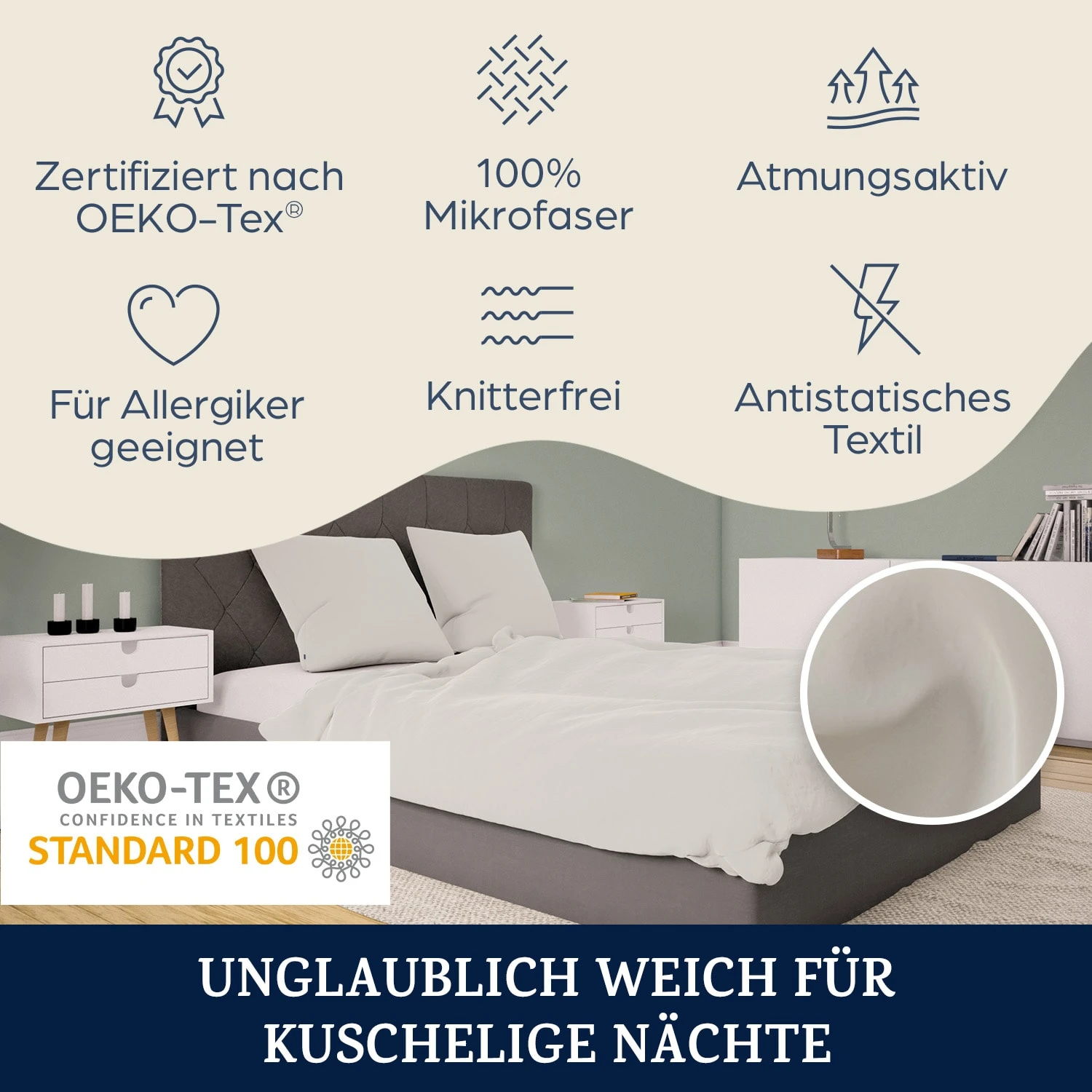 Soft Wonder-Edition Bettwäsche 240x220 Cm Mikrofaser 2 Soft Wonder-Edition Bettwäsche 240x220 Cm Mikrofaser – Bild 2