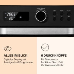 Prime Air Heißluftfritteuse 1500W 23l Timer 8 Programme 10 Prime Air Heißluftfritteuse 1500W 23l Timer 8 Programme -Haushaltsgeräte Geschäft 10040025 de 0004 logo