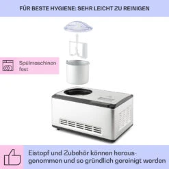 Dolce Bacio Smart Eiscremebereiter Yogurtmaker Kompressor 2 Liter WiFi Touch Edelstahl -Haushaltsgeräte Geschäft 10040048 de 0005 logo