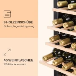 Vinamour 46 Uno Weinkühlschrank 1 Zonen 155 L/46 Fl. 4-18 °C Edelstahl -Haushaltsgeräte Geschäft 10040059 de 0004 logo