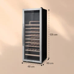 Vinamour 46 Uno Weinkühlschrank 1 Zonen 155 L/46 Fl. 4-18 °C Edelstahl -Haushaltsgeräte Geschäft 10040059 yy 0006 dimensions