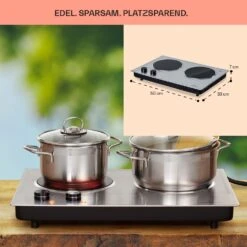 Ramsey Doppel-Kochfeld 2400W 11 Leistungsstufen Glaskeramik -Haushaltsgeräte Geschäft 10040070 de 0006 usp