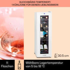 Shiraz 12 Slim Uno Weinkühlschrank 32l/12Fl.Touch 85 W 5-18 °C LED -Haushaltsgeräte Geschäft 10040213 de 0003 usp