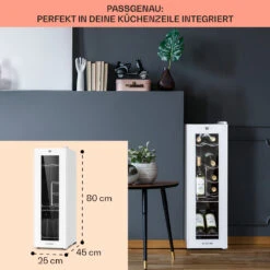 Shiraz 12 Slim Uno Weinkühlschrank 32l/12Fl.Touch 85 W 5-18 °C LED -Haushaltsgeräte Geschäft 10040213 de 0006 usp