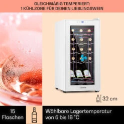 Shiraz 15 Slim Uno Weinkühlschrank 44l Touch-Bedienfeld 5-18°C 10 Shiraz 15 Slim Uno Weinkühlschrank 44l Touch-Bedienfeld 5-18°C -Haushaltsgeräte Geschäft 10040214 de 0003 usp