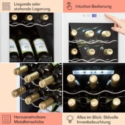 Shiraz 15 Slim Uno Weinkühlschrank 44l Touch-Bedienfeld 5-18°C 12 Shiraz 15 Slim Uno Weinkühlschrank 44l Touch-Bedienfeld 5-18°C -Haushaltsgeräte Geschäft 10040214 de 0005 usp