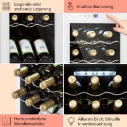 Shiraz 18 Slim Uno Weinkühlschrank 50l 18Fl Touch-Bedienfeld 5-18°C -Haushaltsgeräte Geschäft 10040215 de 0005 usp