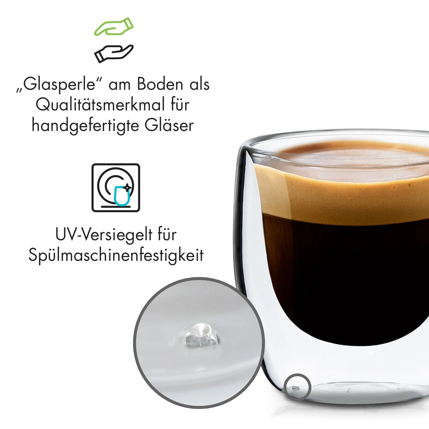 Glaswerk Vienna Doppelwandige Thermogläser 80 Ml Handgemacht Borosilikatglas 6 Glaswerk Vienna Doppelwandige Thermogläser 80 Ml Handgemacht Borosilikatglas – Bild 6