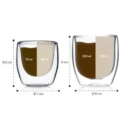 Glaswerk Mirano Doppelwandige Thermogläser Set Handgemacht Borosilikatglas -Haushaltsgeräte Geschäft 10040321 yy 0007 dimensions